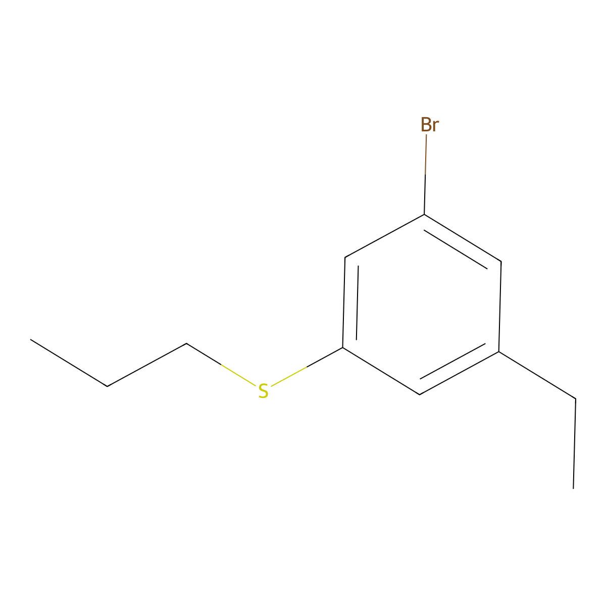 (3-Bromo-5-ethylphenyl)(propyl)sulfane molecular structure, CAS 2921842-95-5