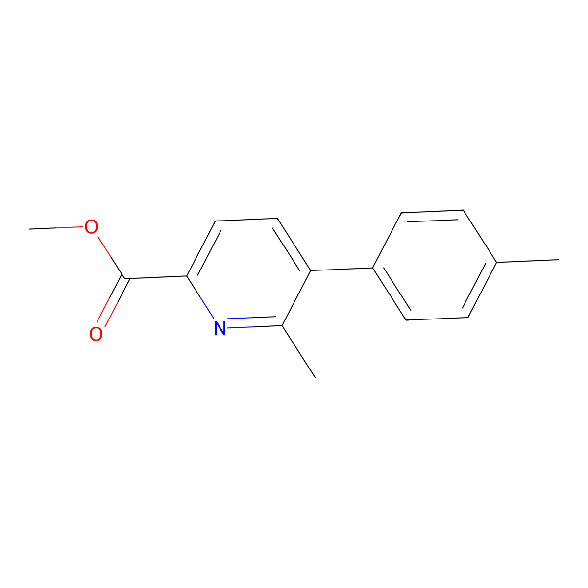 Methyl 6-methyl-5-(p-tolyl)picolinate molecular structure, CAS 2921846-68-4
