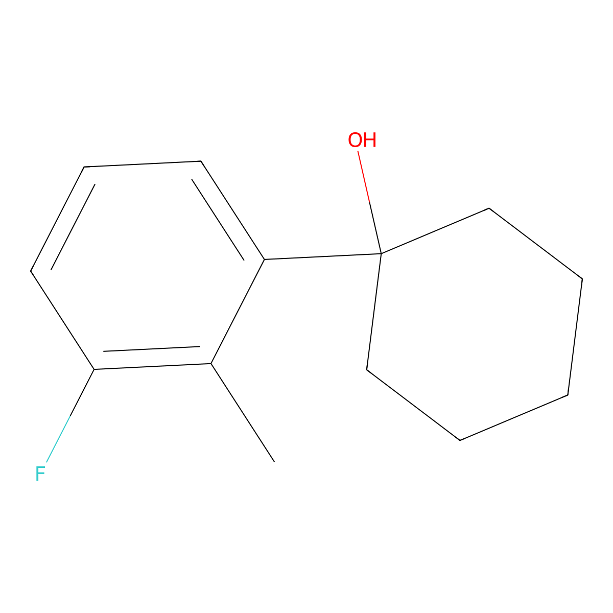 1-(3-Fluoro-2-methylphenyl)cyclohexanol molecular structure, CAS 2921847-00-7