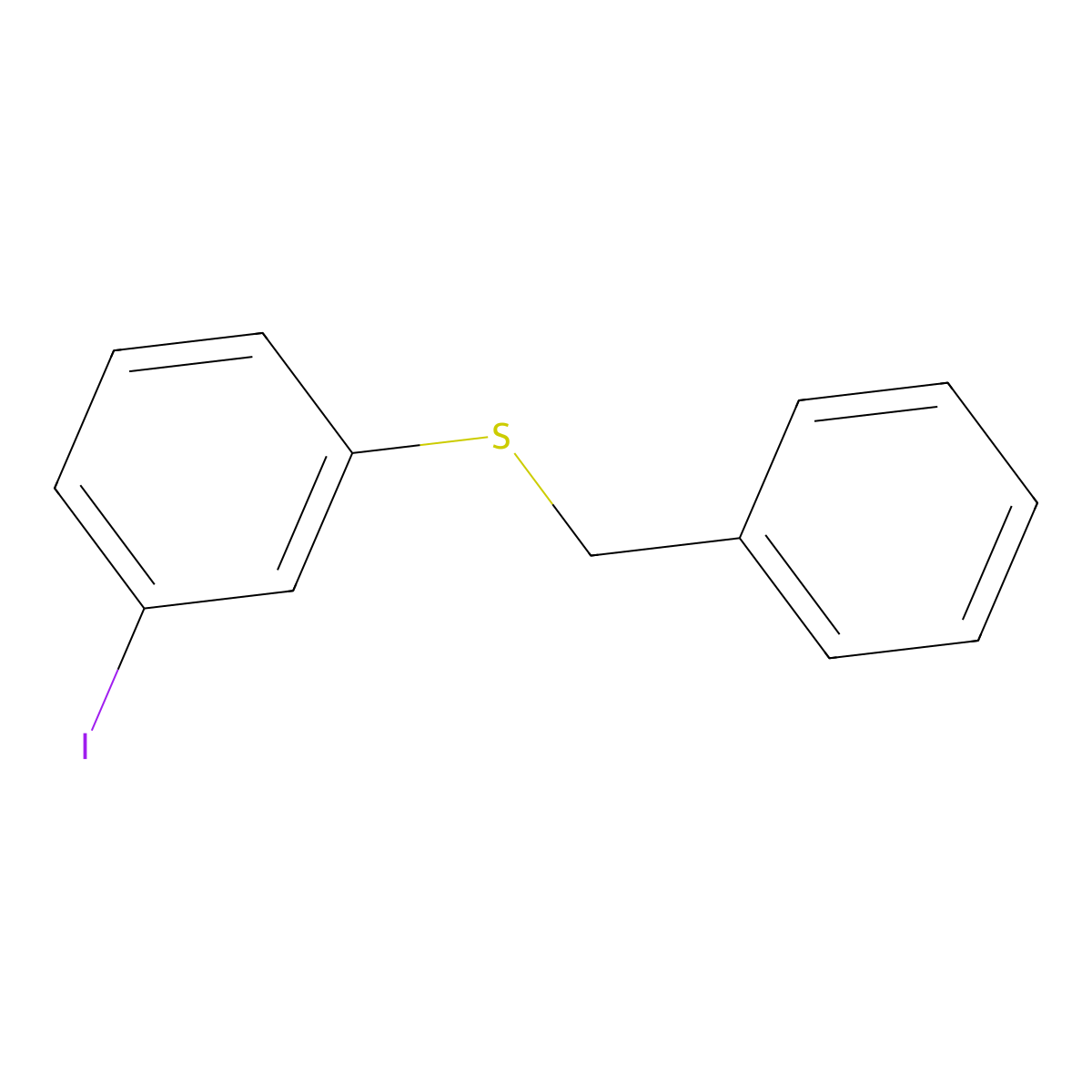 Benzyl(3-iodophenyl)sulfane molecular structure, CAS 2921847-54-1