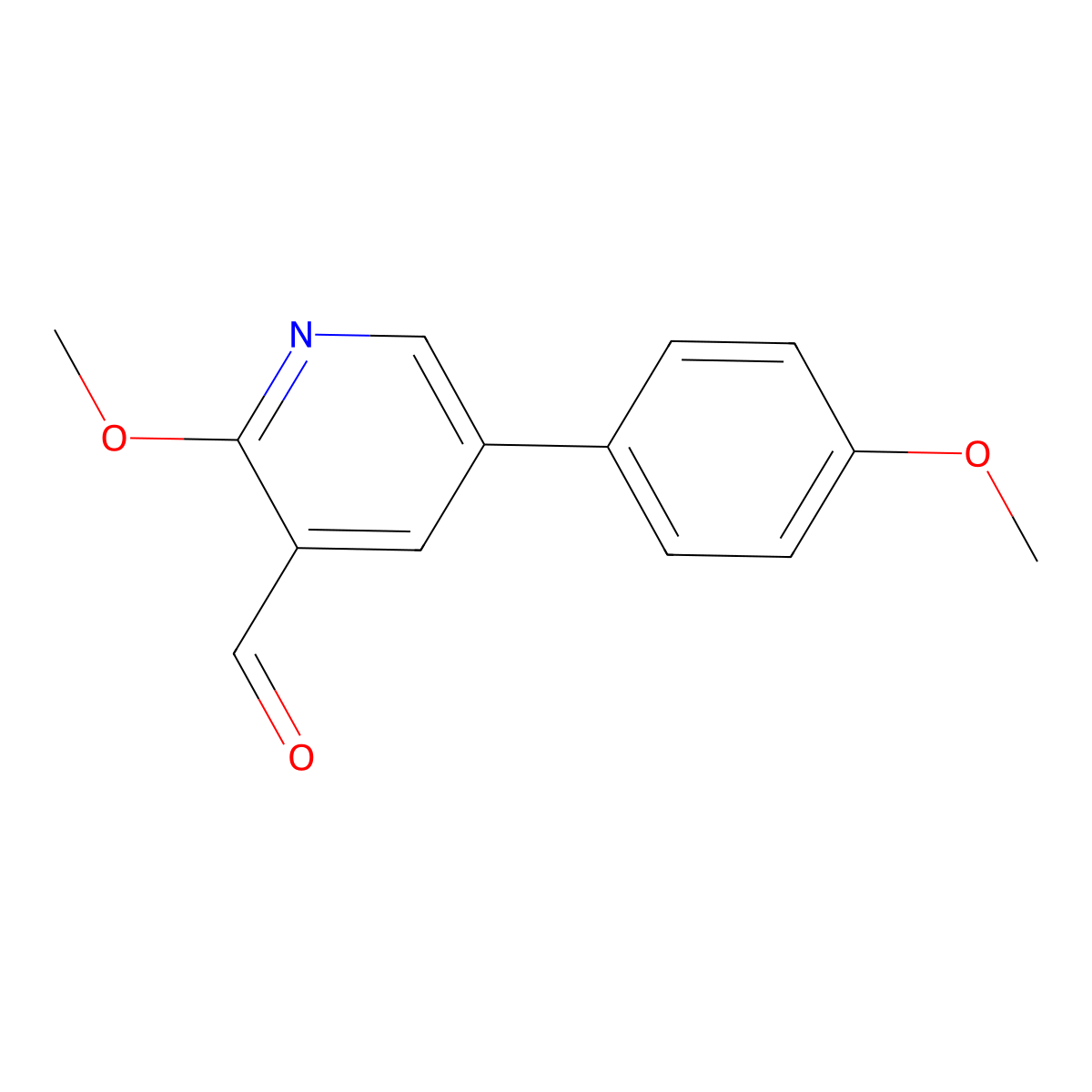 2-Methoxy-5-(4-methoxyphenyl)nicotinaldehyde molecular structure, CAS 2921847-63-2