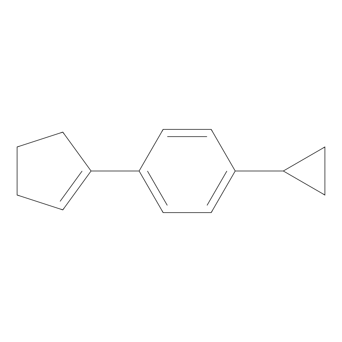 1-(Cyclopent-1-en-1-yl)-4-cyclopropylbenzene molecular structure, CAS 2921847-93-8