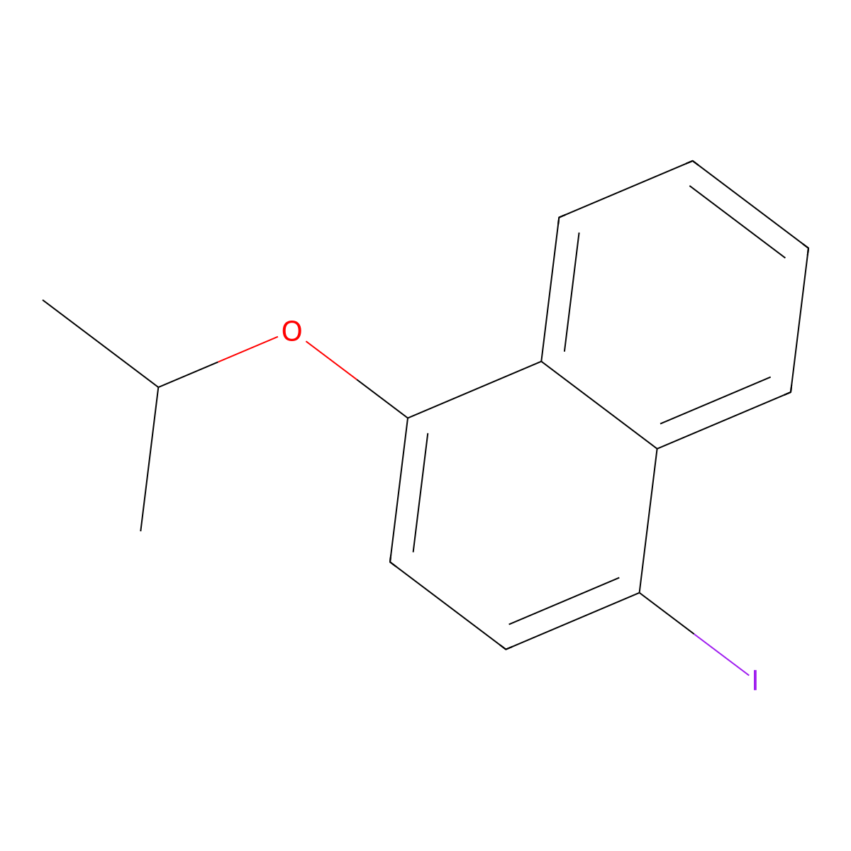 1-Iodo-4-isopropoxynaphthalene molecular structure, CAS 2921848-33-9