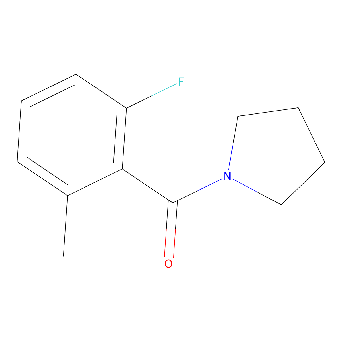 (2-Fluoro-6-methylphenyl)(pyrrolidin-1-yl)methanone molecular structure, CAS 2921848-42-0