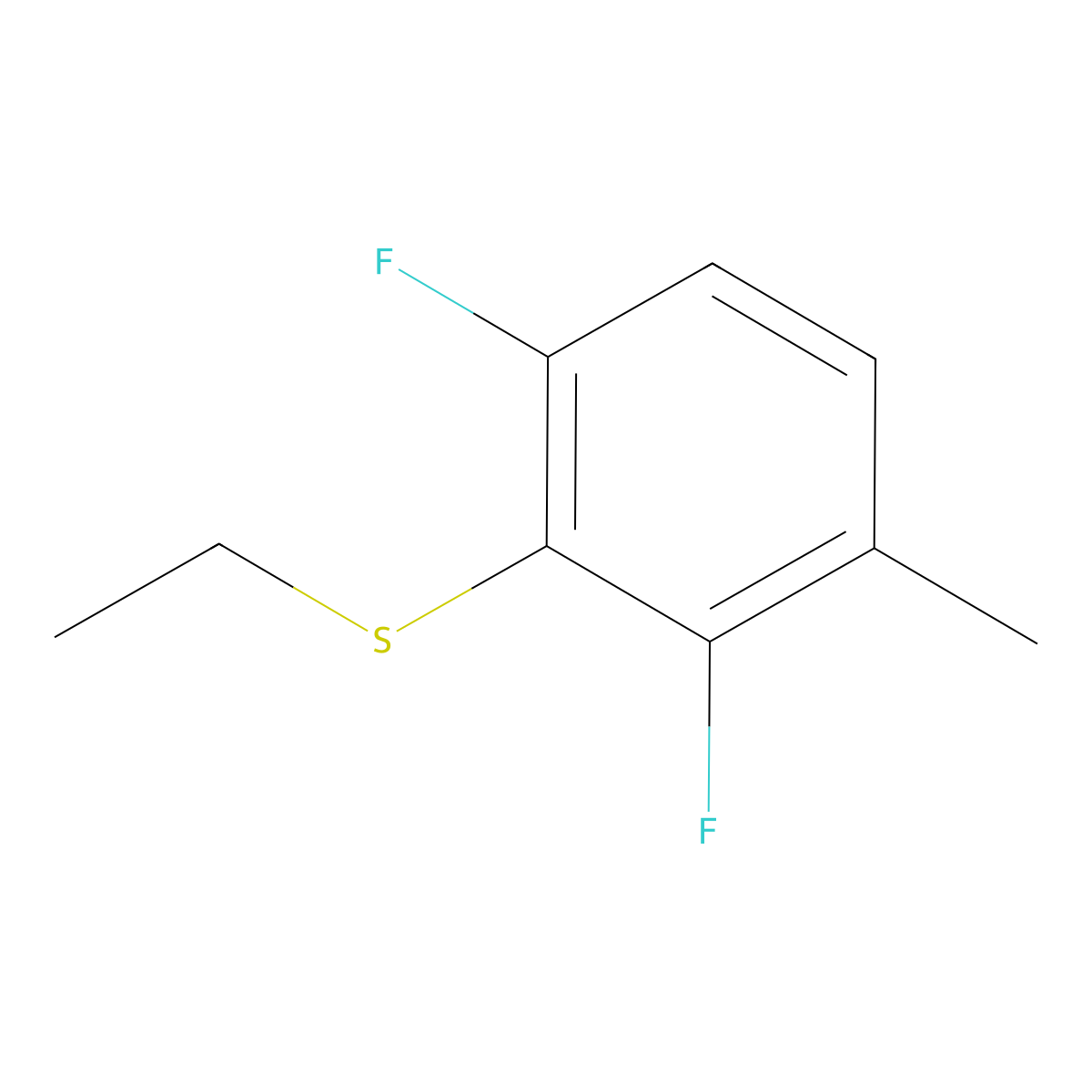 (2,6-Difluoro-3-methylphenyl)(ethyl)sulfane molecular structure, CAS 2921849-38-7