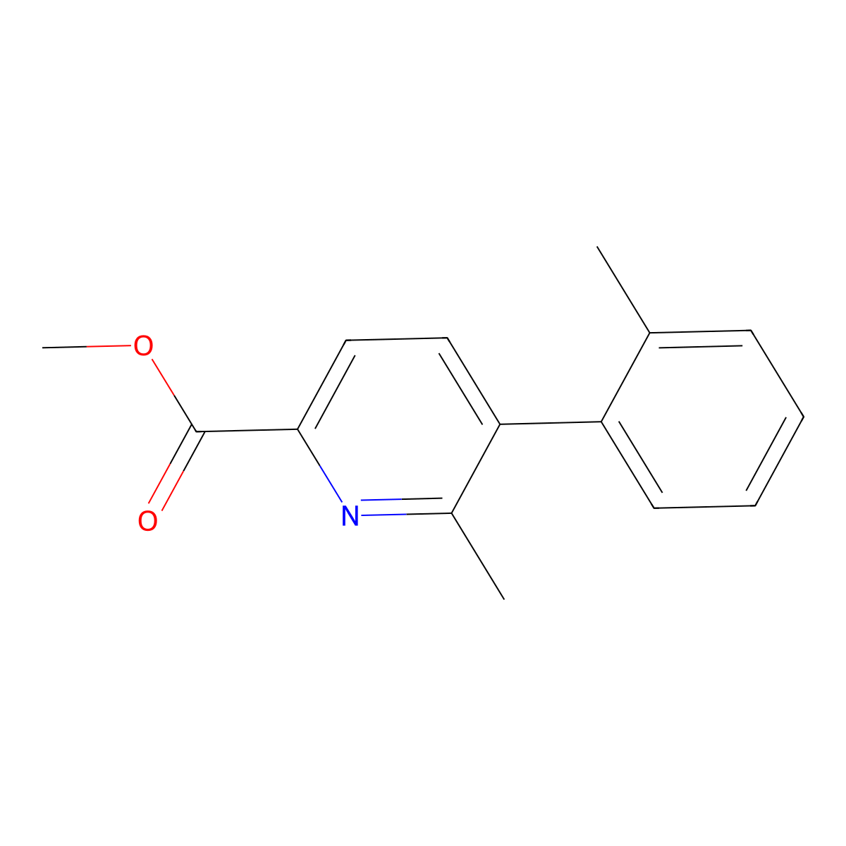 Methyl 6-methyl-5-(o-tolyl)picolinate molecular structure, CAS 2921851-25-2