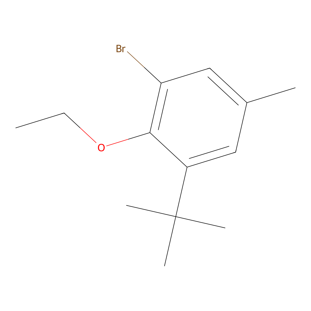 1-Bromo-3-(tert-butyl)-2-ethoxy-5-methylbenzene molecular structure, CAS 2921852-19-7