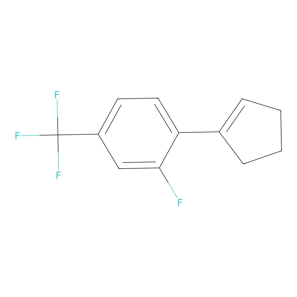 1-(Cyclopent-1-en-1-yl)-2-fluoro-4-(trifluoromethyl)benzene molecular structure, CAS 2921852-96-0