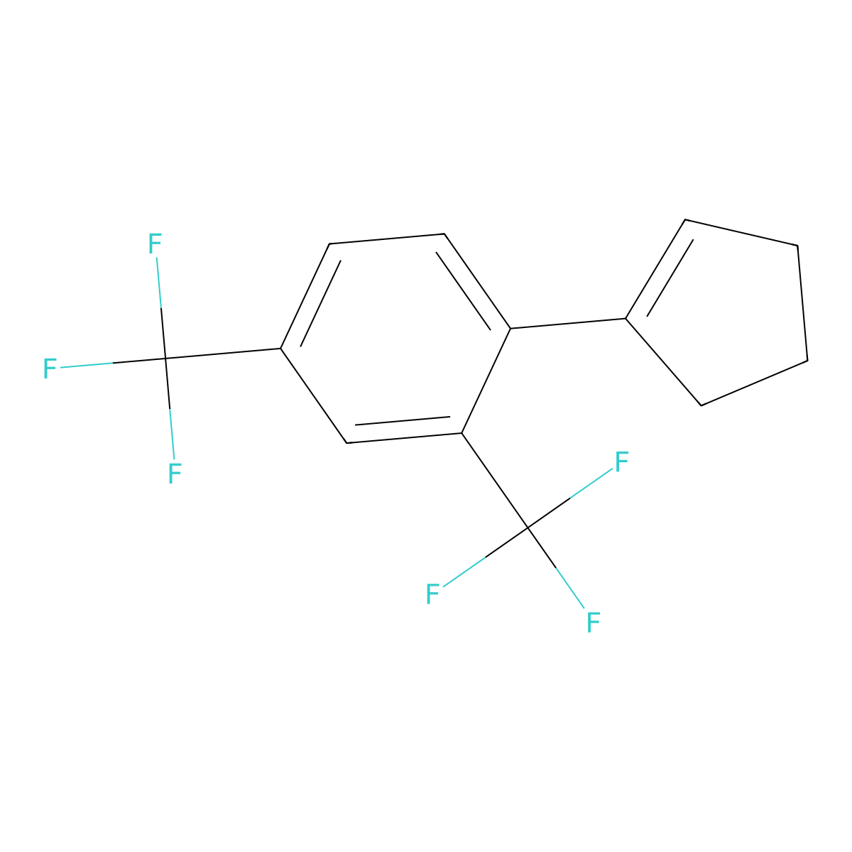 1-(Cyclopent-1-en-1-yl)-2,4-bis(trifluoromethyl)benzene molecular structure, CAS 2921852-97-1