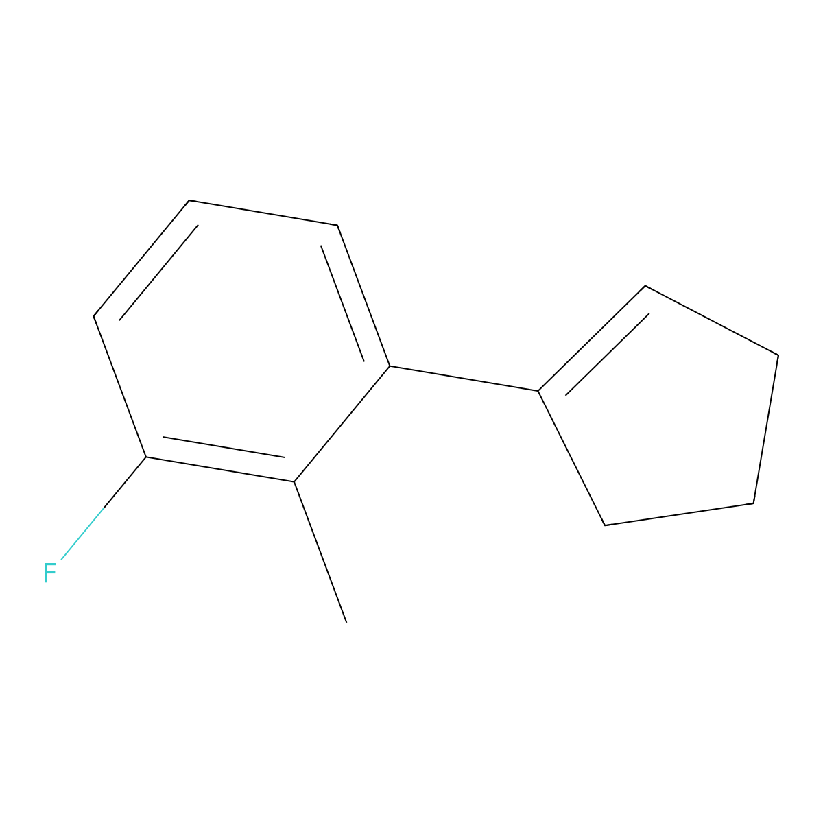 1-(Cyclopent-1-en-1-yl)-3-fluoro-2-methylbenzene molecular structure, CAS 2921853-08-7