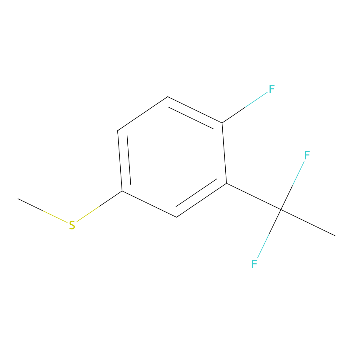 (3-(1,1-Difluoroethyl)-4-fluorophenyl)(methyl)sulfane molecular structure, CAS 2921856-11-1