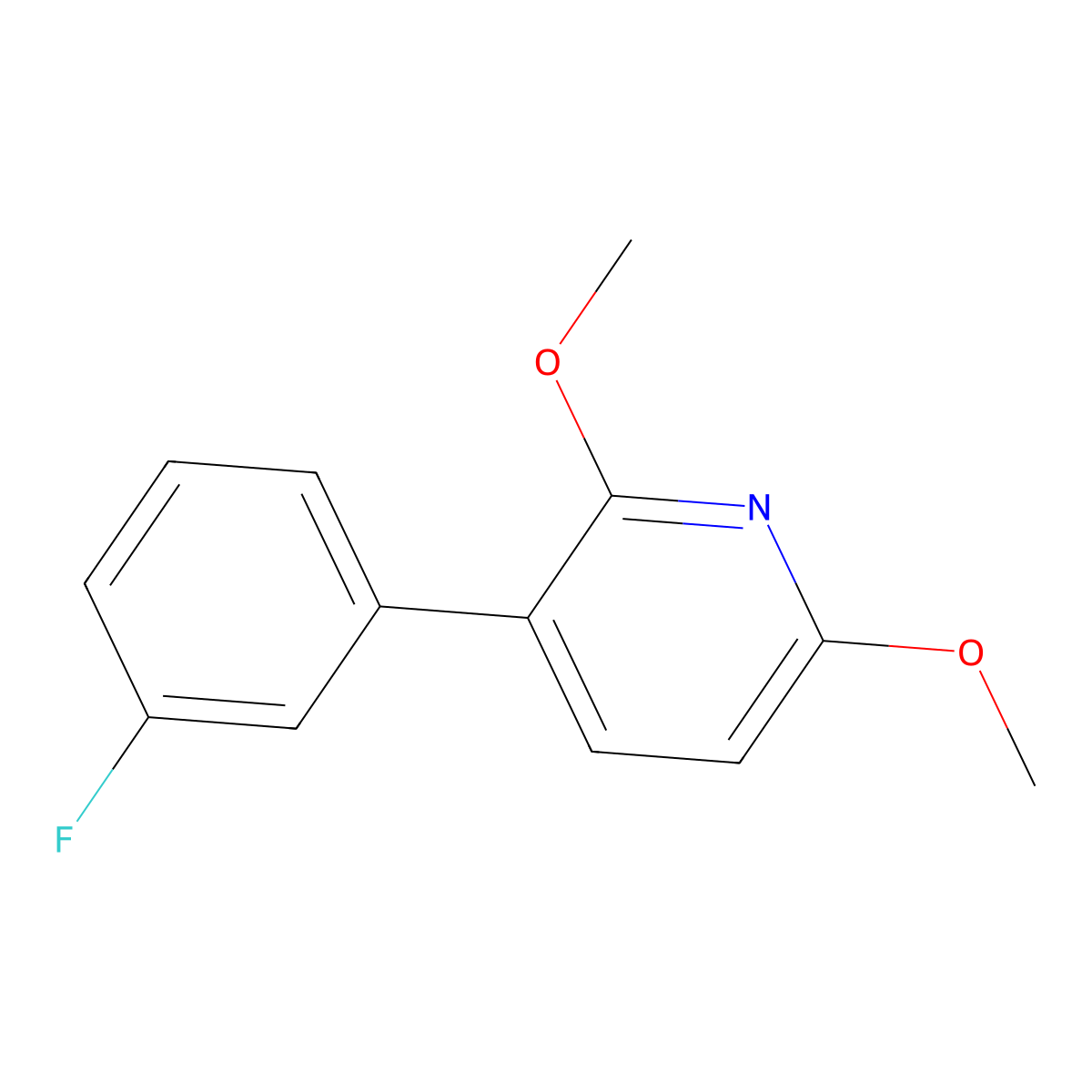 3-(3-Fluorophenyl)-2,6-dimethoxypyridine molecular structure, CAS 2921856-64-4
