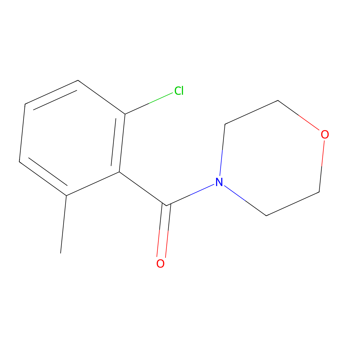 (2-Chloro-6-methylphenyl)(morpholino)methanone molecular structure, CAS 2921856-94-0