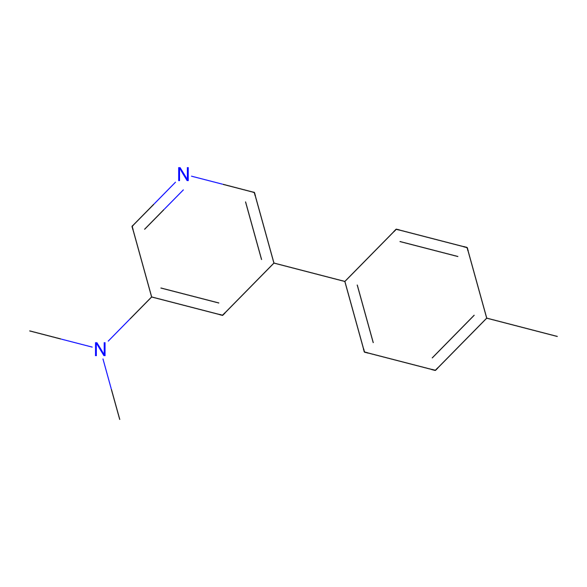 N,N-dimethyl-5-(p-tolyl)pyridin-3-amine molecular structure, CAS 2921857-04-5