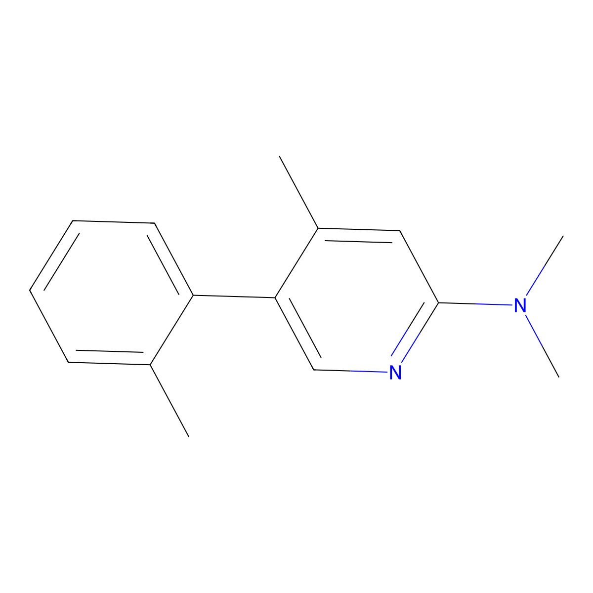 N,N,4-trimethyl-5-(o-tolyl)pyridin-2-amine molecular structure, CAS 2921857-23-8