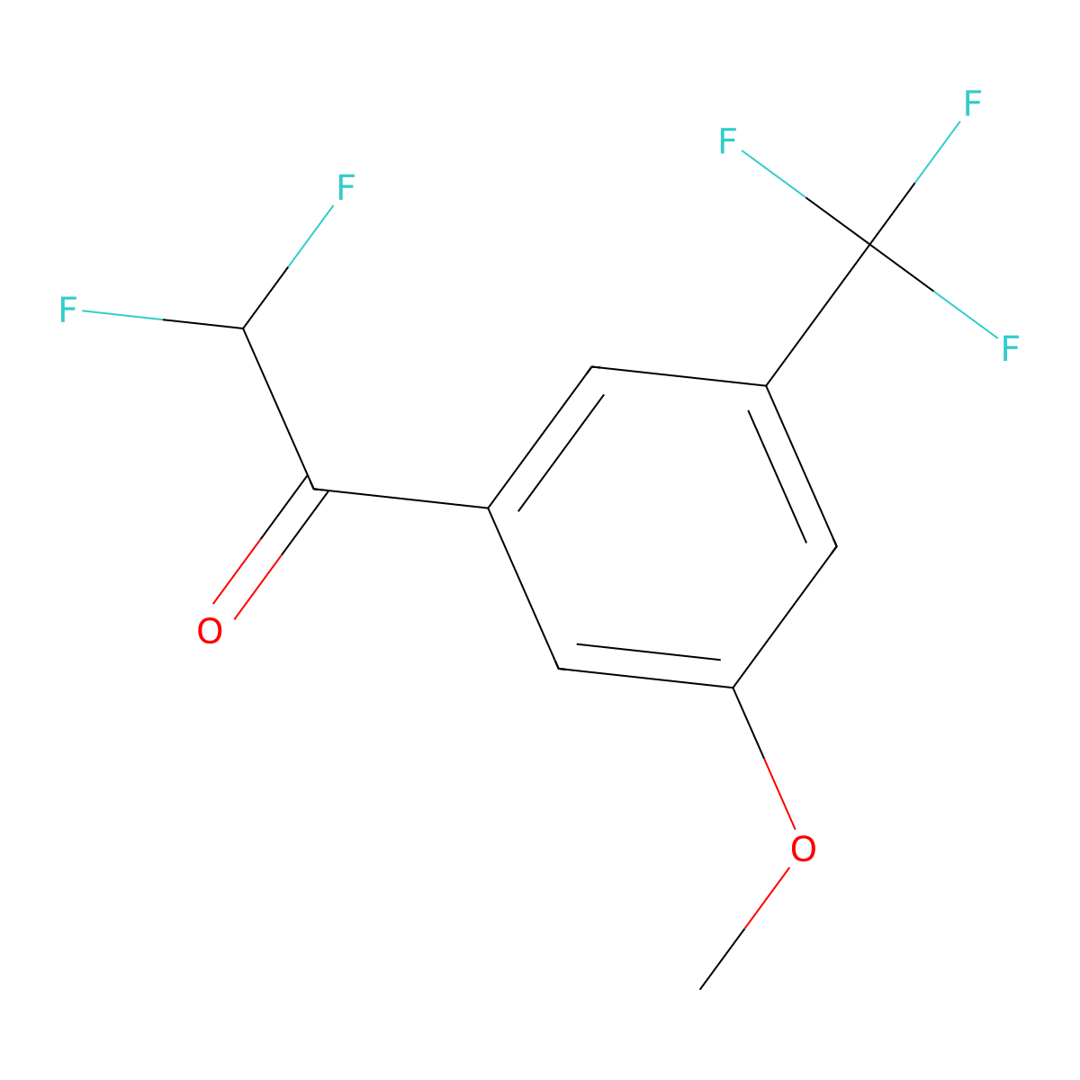 2,2-Difluoro-1-(3-methoxy-5-(trifluoromethyl)phenyl)ethanone molecular structure, CAS 2921857-59-0