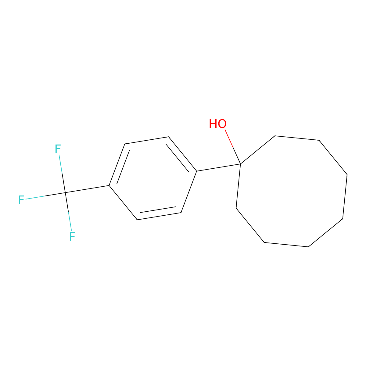 1-(4-(Trifluoromethyl)phenyl)cyclooctanol molecular structure, CAS 2921858-96-8