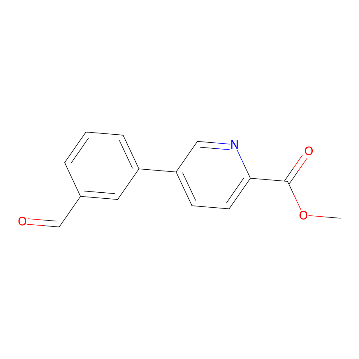 Methyl 5-(3-formylphenyl)picolinate molecular structure, CAS 2921859-25-6