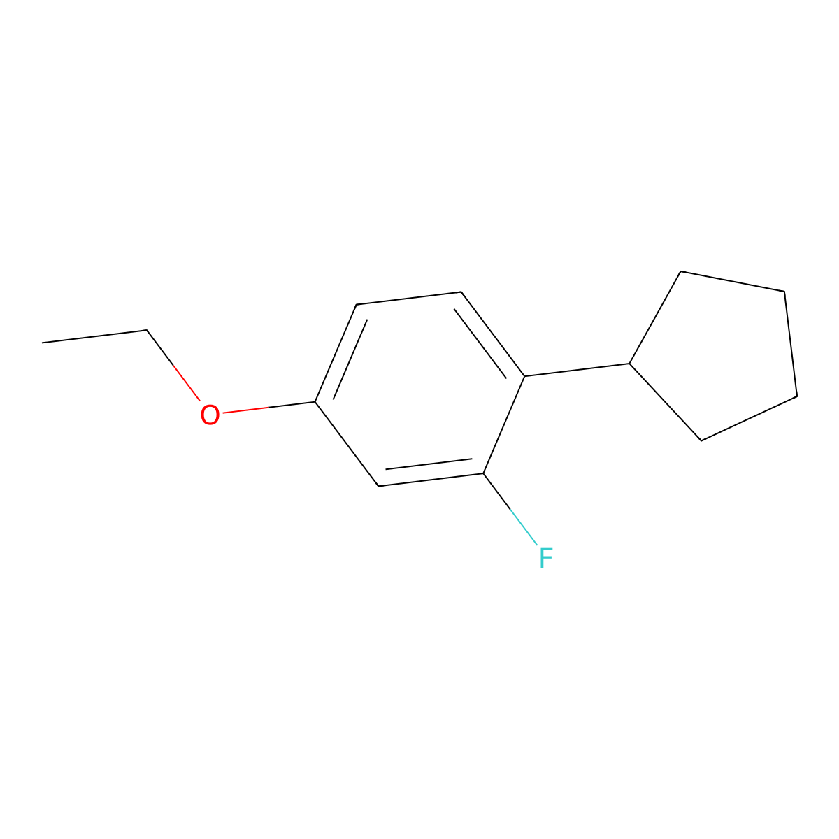 1-Cyclopentyl-4-ethoxy-2-fluorobenzene molecular structure, CAS 2921859-79-0
