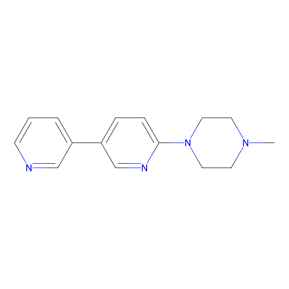 6-(4-Methylpiperazin-1-yl)-3,3'-bipyridine molecular structure, CAS 2921860-37-7