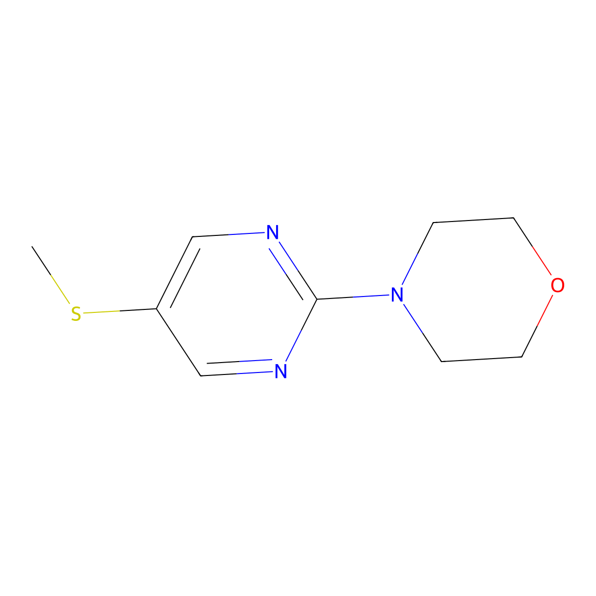 4-(5-(Methylthio)pyrimidin-2-yl)morpholine molecular structure, CAS 2921860-41-3