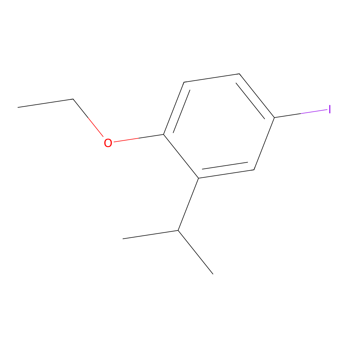 1-Ethoxy-4-iodo-2-isopropylbenzene molecular structure, CAS 2921860-52-6