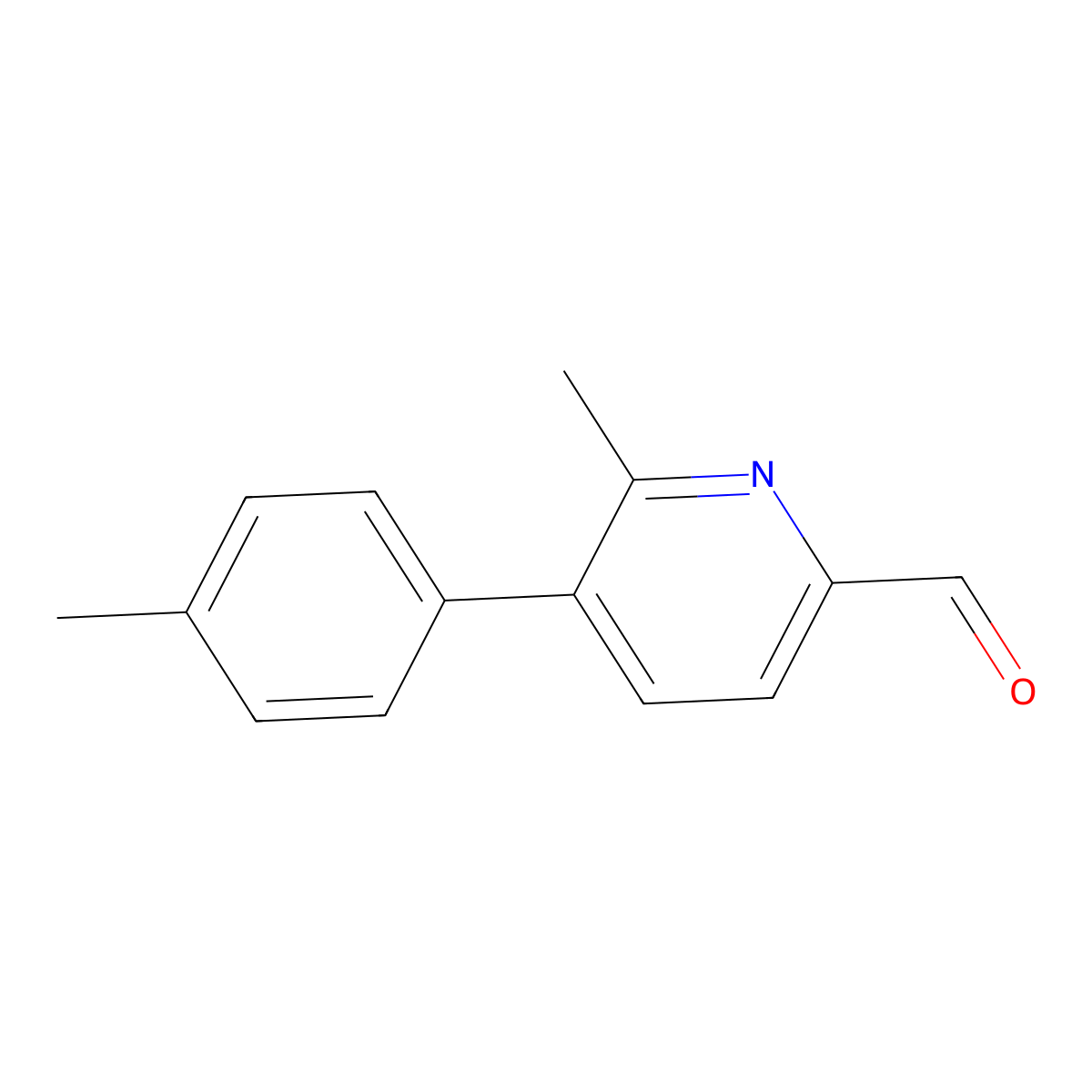 6-Methyl-5-(p-tolyl)picolinaldehyde molecular structure, CAS 2921862-58-8