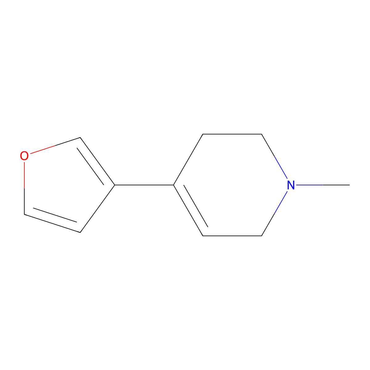 4-(Furan-3-yl)-1-methyl-1,2,3,6-tetrahydropyridine molecular structure, CAS 2921864-73-3