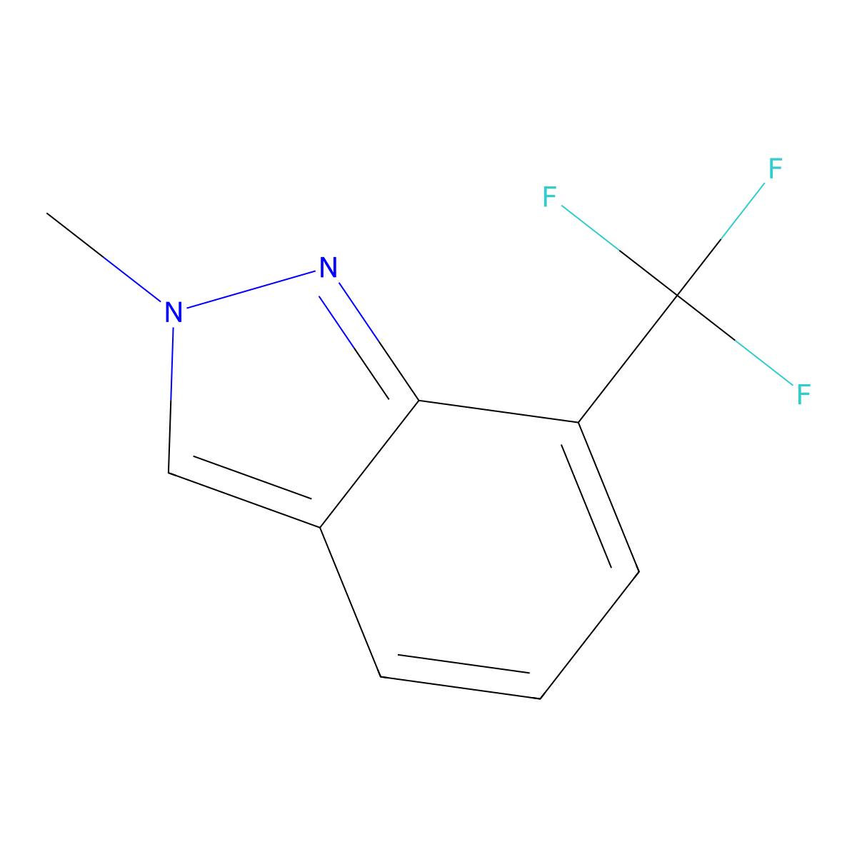 2-methyl-7-(trifluoromethyl)-2H-indazole molecular structure, CAS 2921866-38-6