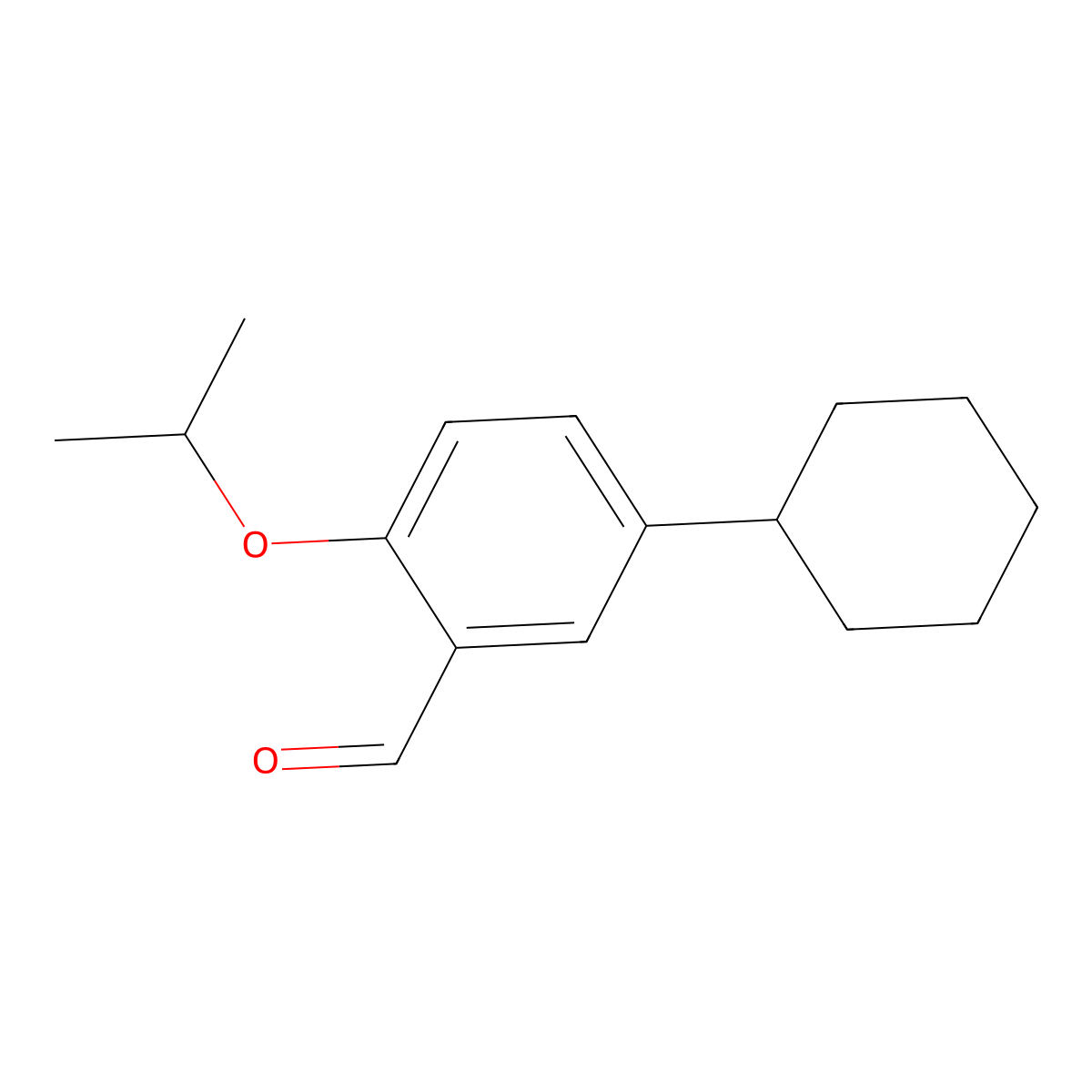 5-Cyclohexyl-2-isopropoxybenZaldehyde molecular structure, CAS 2921867-16-3