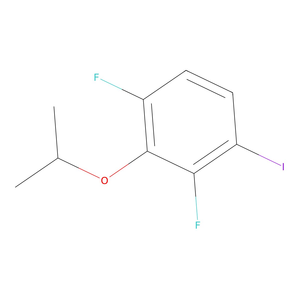 1,3-Difluoro-4-iodo-2-isopropoxybenZene molecular structure, CAS 2921868-07-5