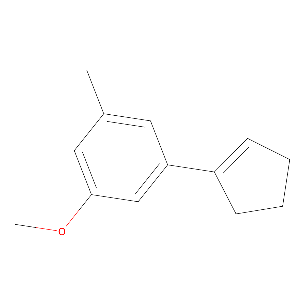 1-(Cyclopent-1-en-1-yl)-3-methoxy-5-methylbenzene molecular structure, CAS 2921869-20-5