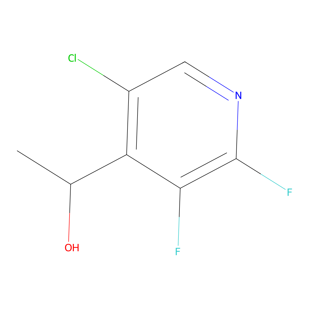 1-(5-Chloro-2,3-difluoropyridin-4-yl)ethanol molecular structure, CAS 2921871-08-9