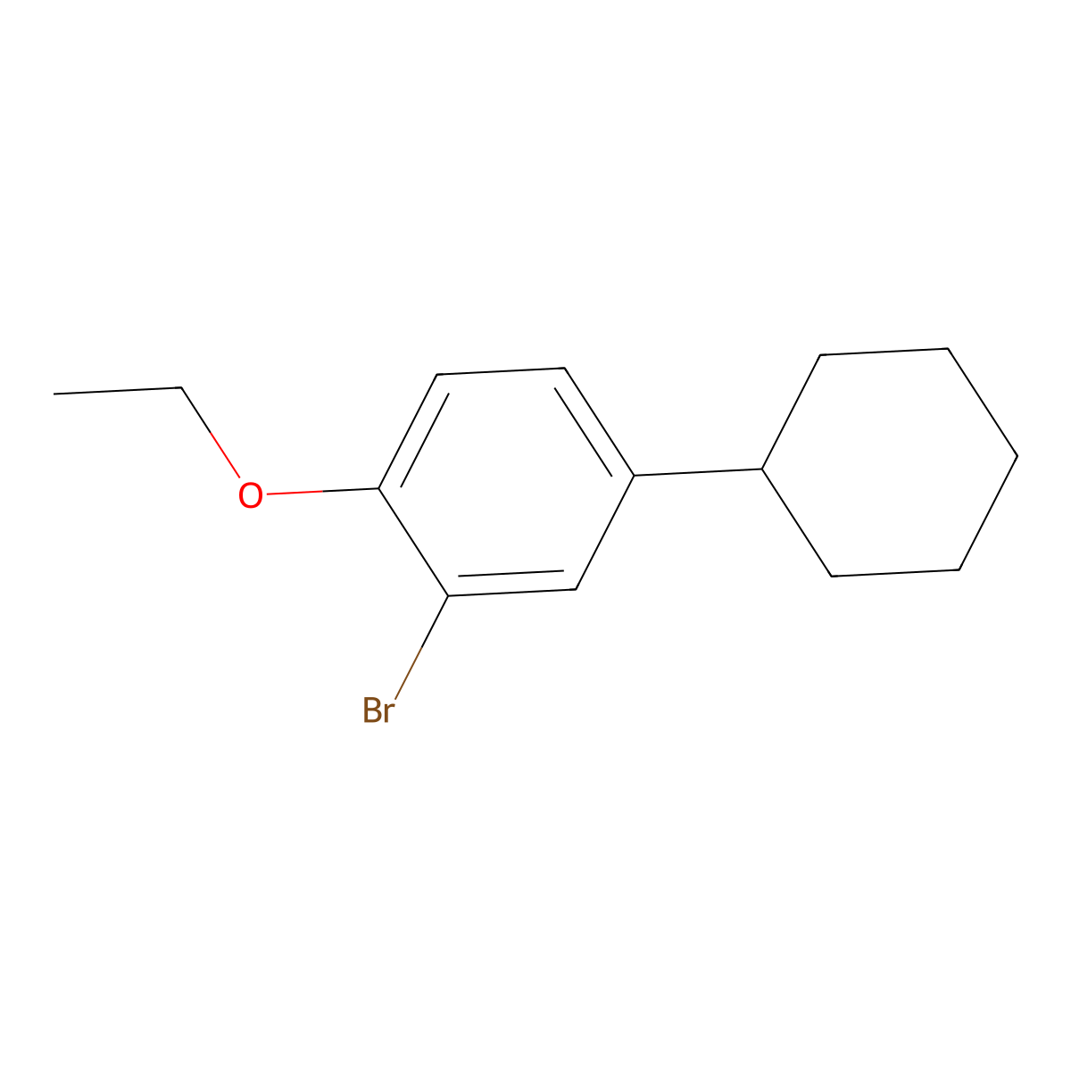 2-Bromo-4-cyclohexyl-1-ethoxybenzene molecular structure, CAS 2921871-84-1
