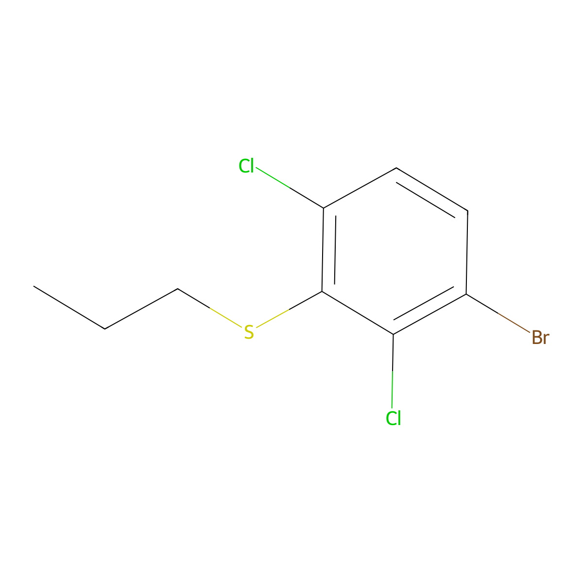 (3-Bromo-2,6-dichlorophenyl)(propyl)sulfane molecular structure, CAS 2921872-54-8