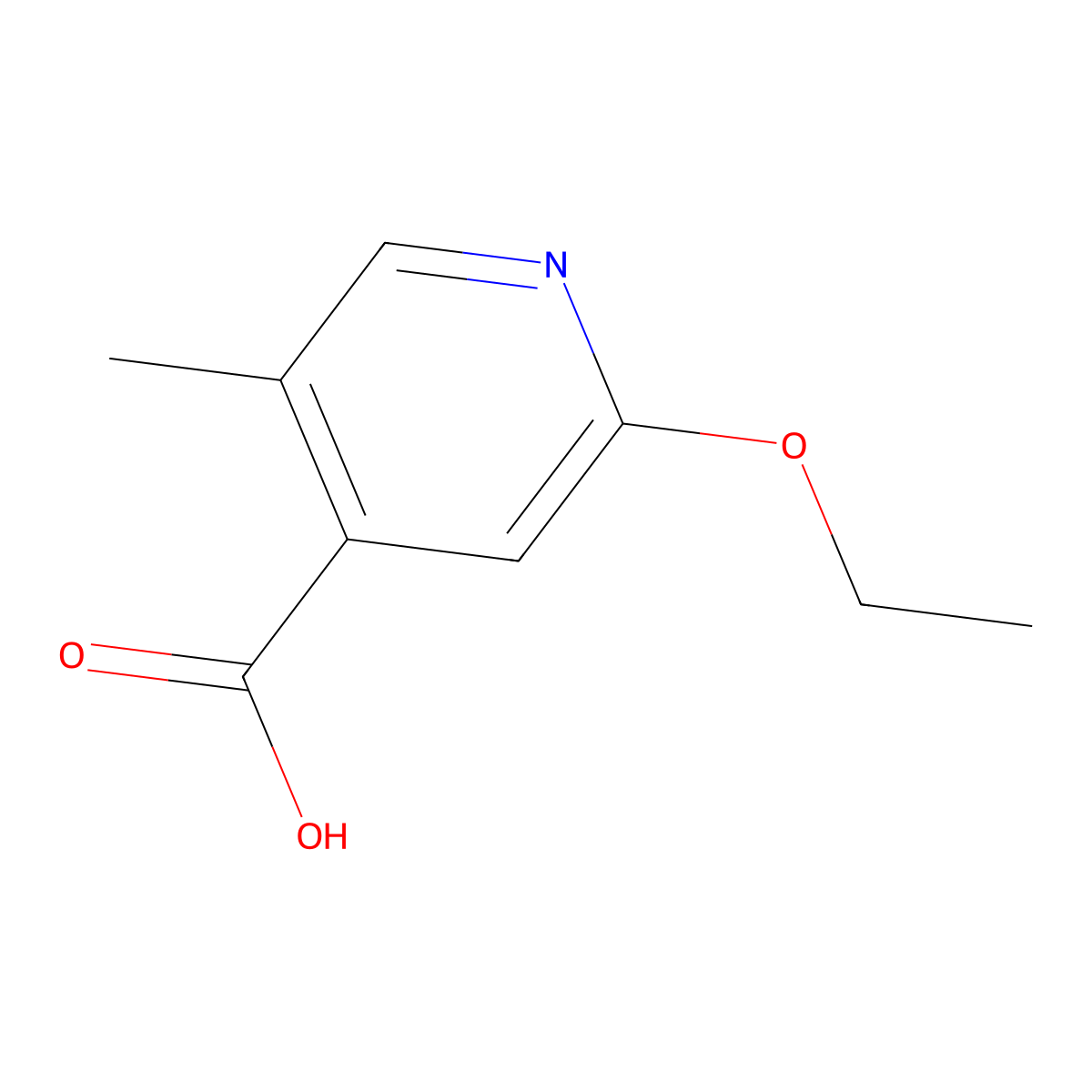 2-Ethoxy-5-methylisonicotinic acid molecular structure, CAS 2921873-13-2