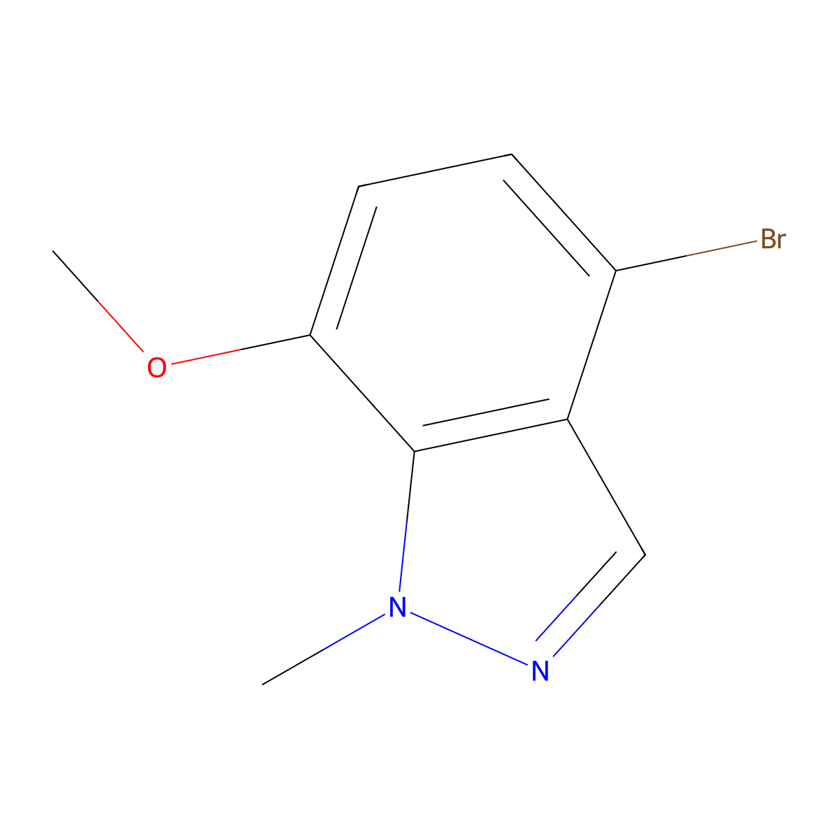 4-bromo-7-methoxy-1-methyl-1H-indazole molecular structure, CAS 2921873-18-7