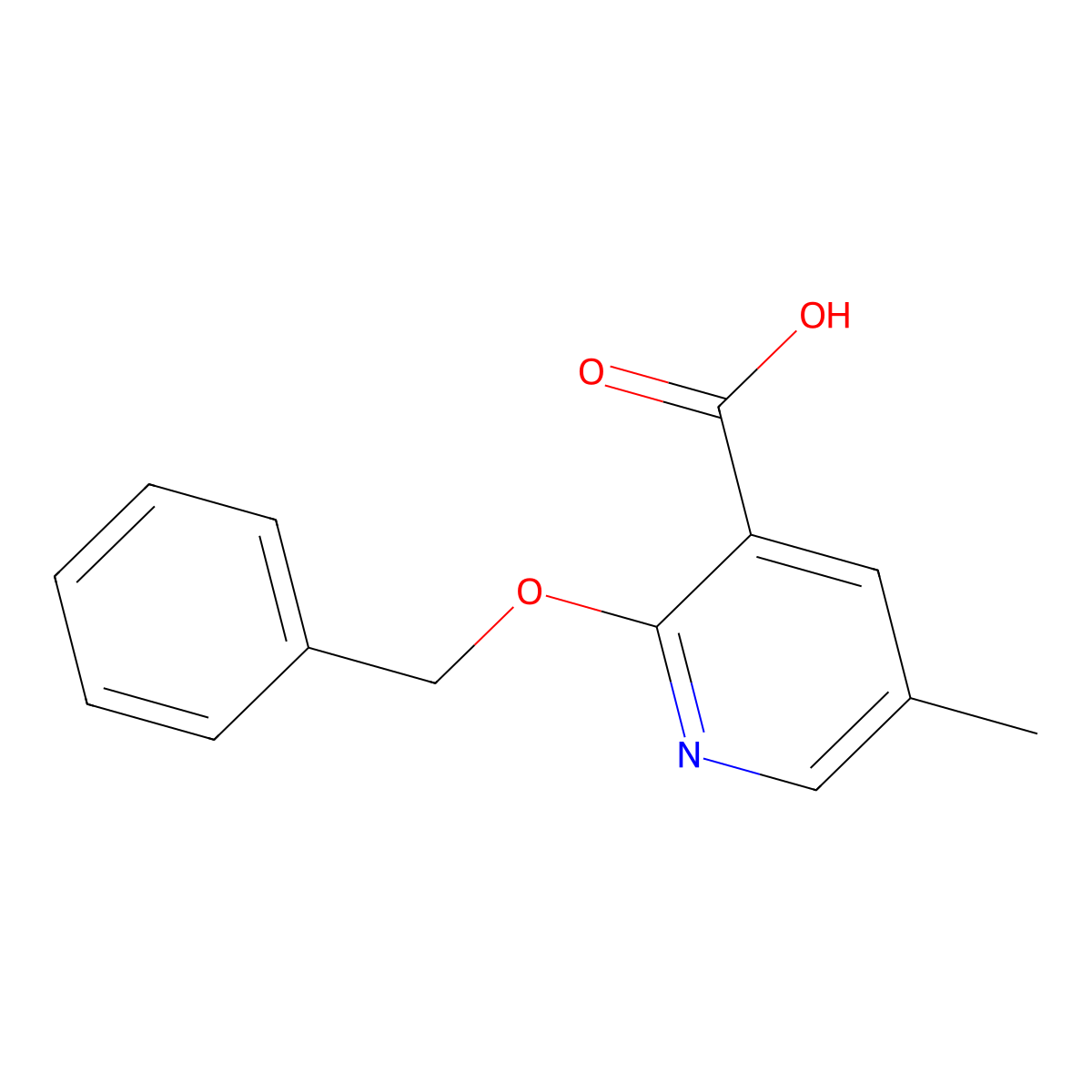 2-(Benzyloxy)-5-methylnicotinic acid molecular structure, CAS 2921873-87-0