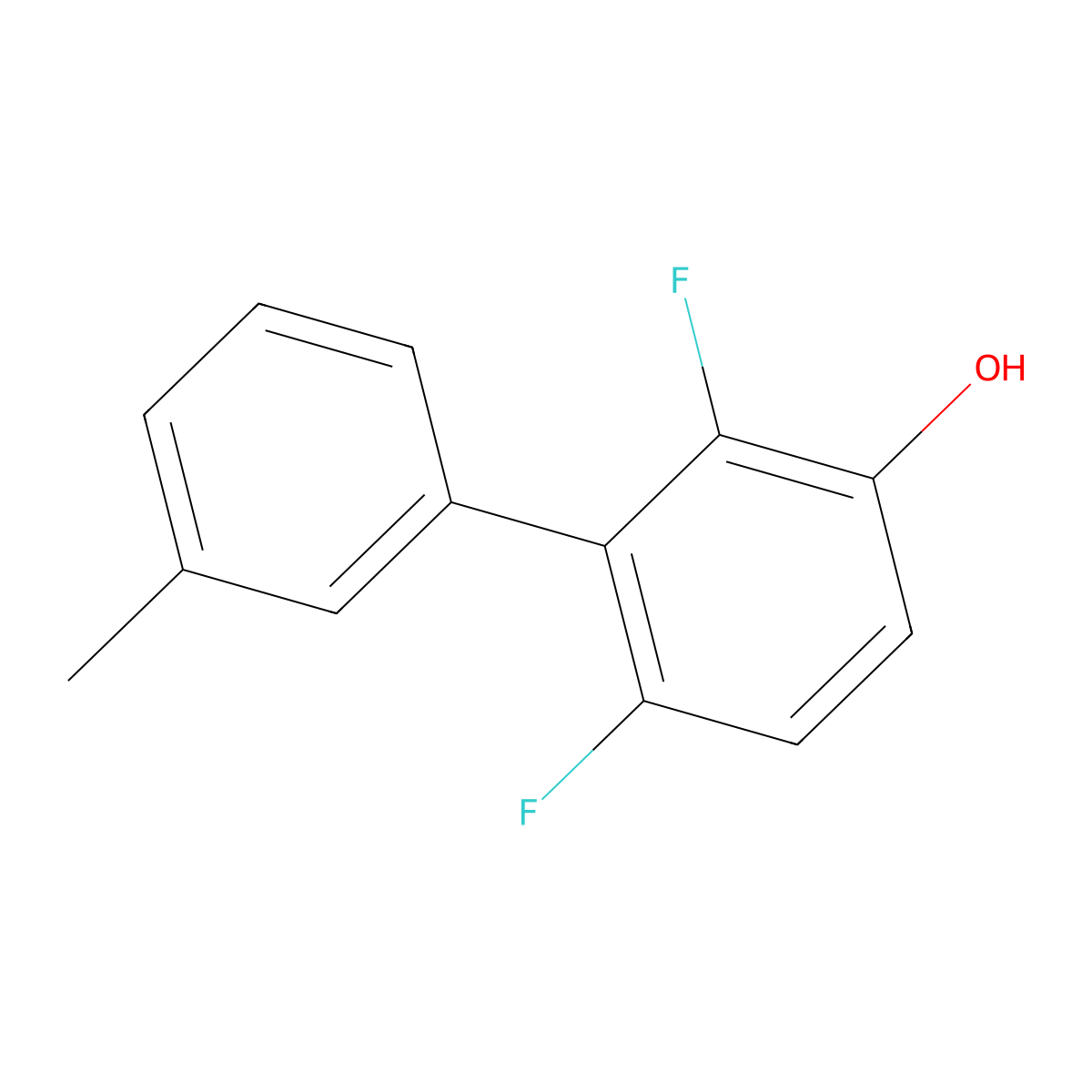 2,6-Difluoro-3'-methyl-[1,1'-biphenyl]-3-ol molecular structure, CAS 2921874-20-4