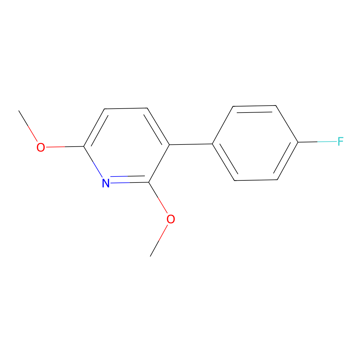 3-(4-Fluorophenyl)-2,6-dimethoxypyridine molecular structure, CAS 2921875-38-7