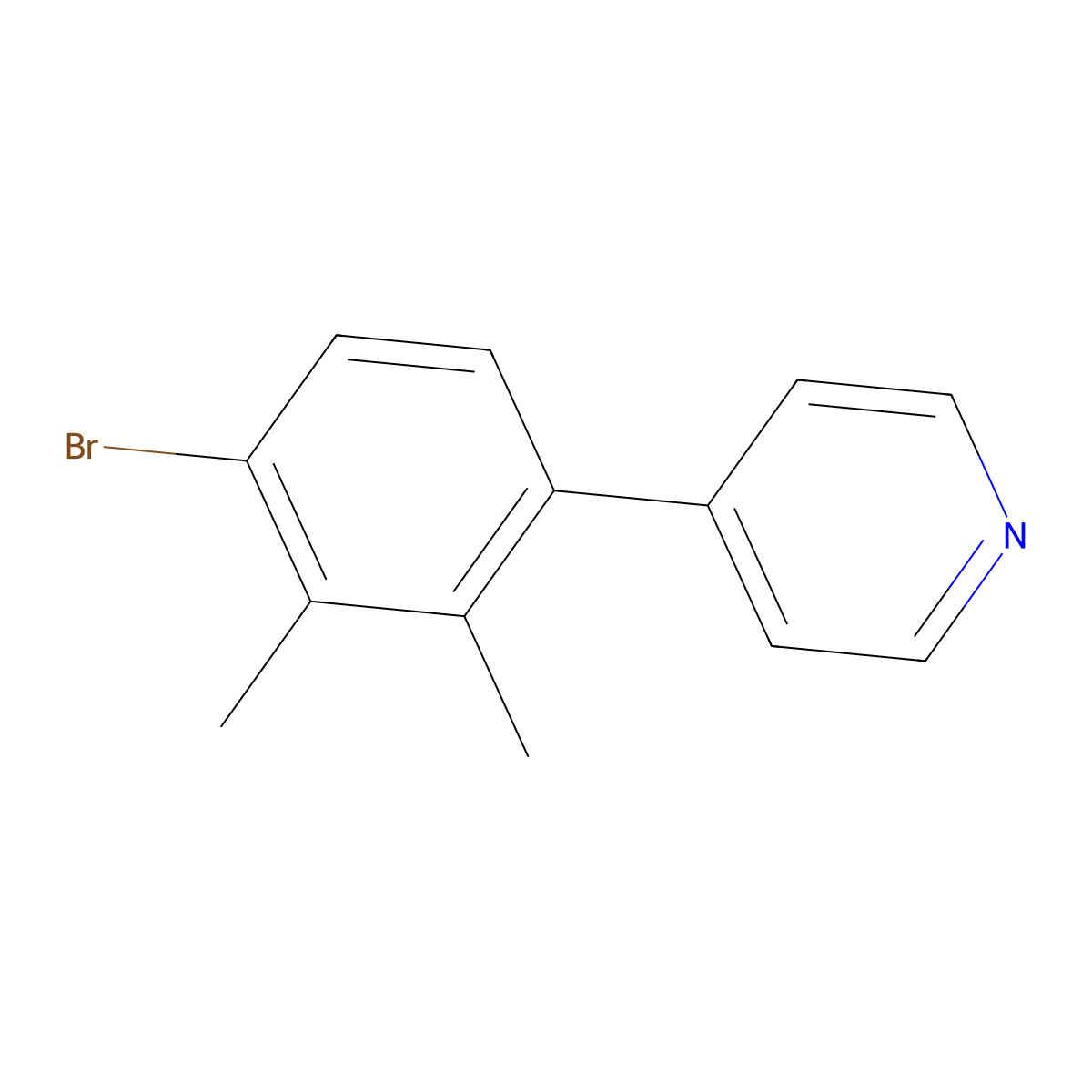 4-(4-Bromo-2,3-dimethylphenyl)pyridine molecular structure, CAS 2921875-91-2