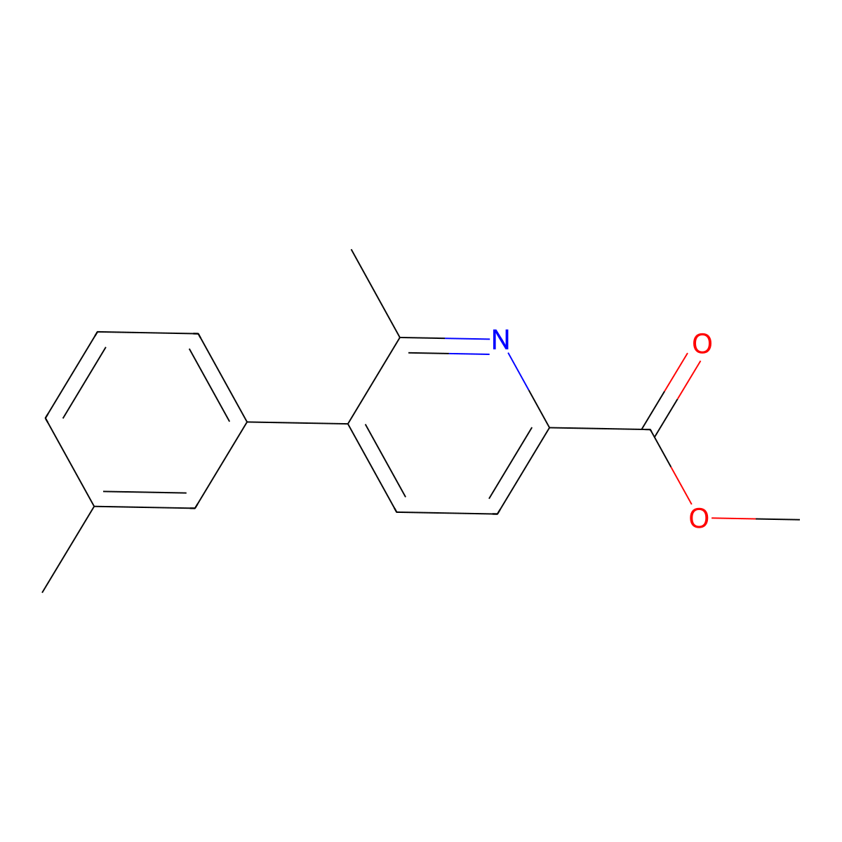 Methyl 6-methyl-5-(m-tolyl)picolinate molecular structure, CAS 2921876-19-7