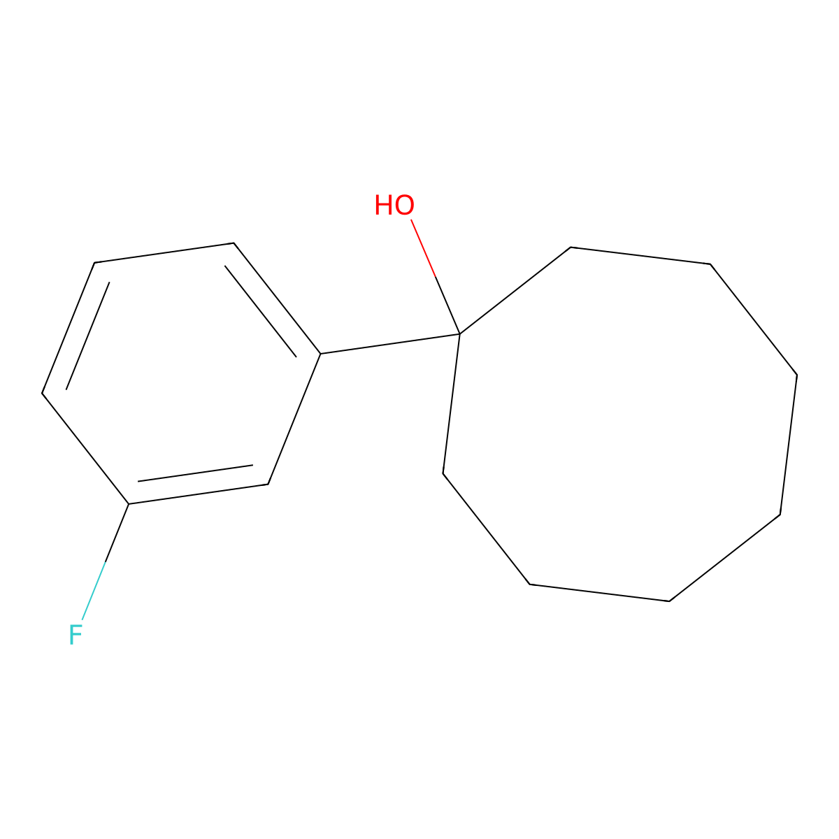 1-(3-Fluorophenyl)cyclooctanol molecular structure, CAS 2921876-76-6