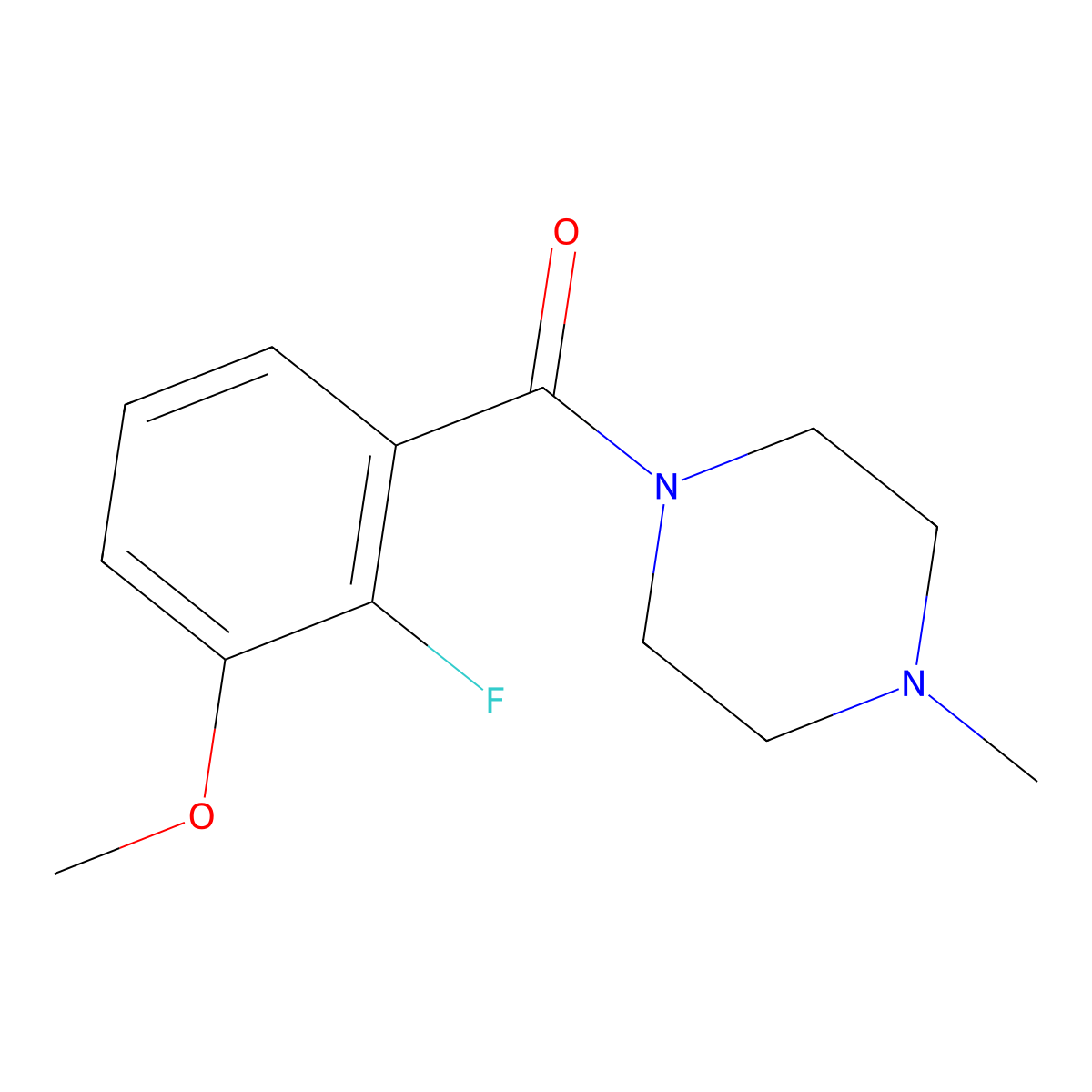 (2-Fluoro-3-methoxyphenyl)(4-methylpiperazin-1-yl)methanone molecular structure, CAS 2921876-81-3