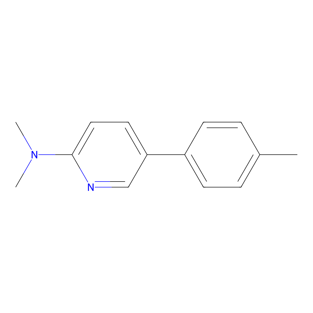N,N-dimethyl-5-(p-tolyl)pyridin-2-amine molecular structure, CAS 2921877-23-6