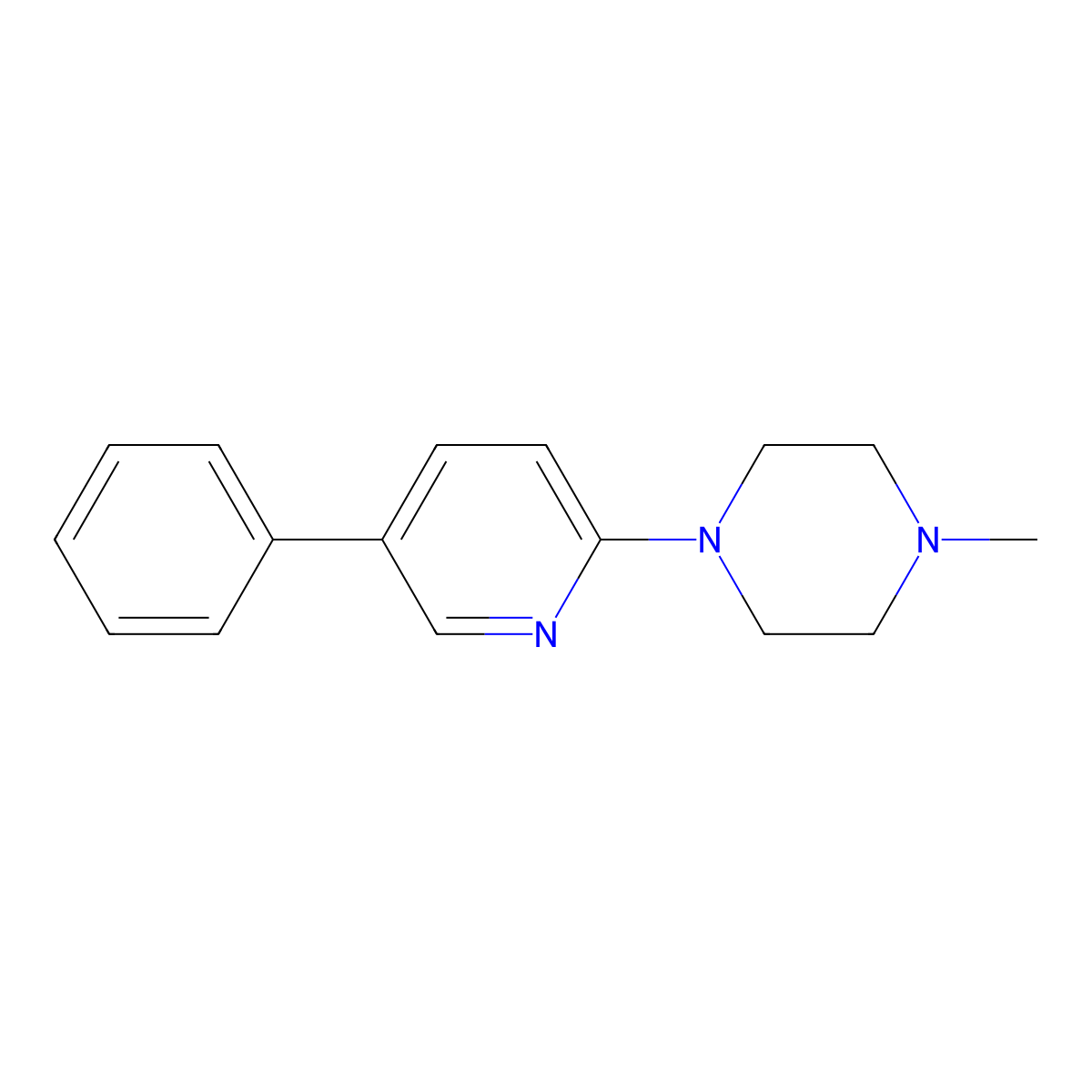 1-Methyl-4-(5-phenylpyridin-2-yl)piperazine molecular structure, CAS 2921877-30-5