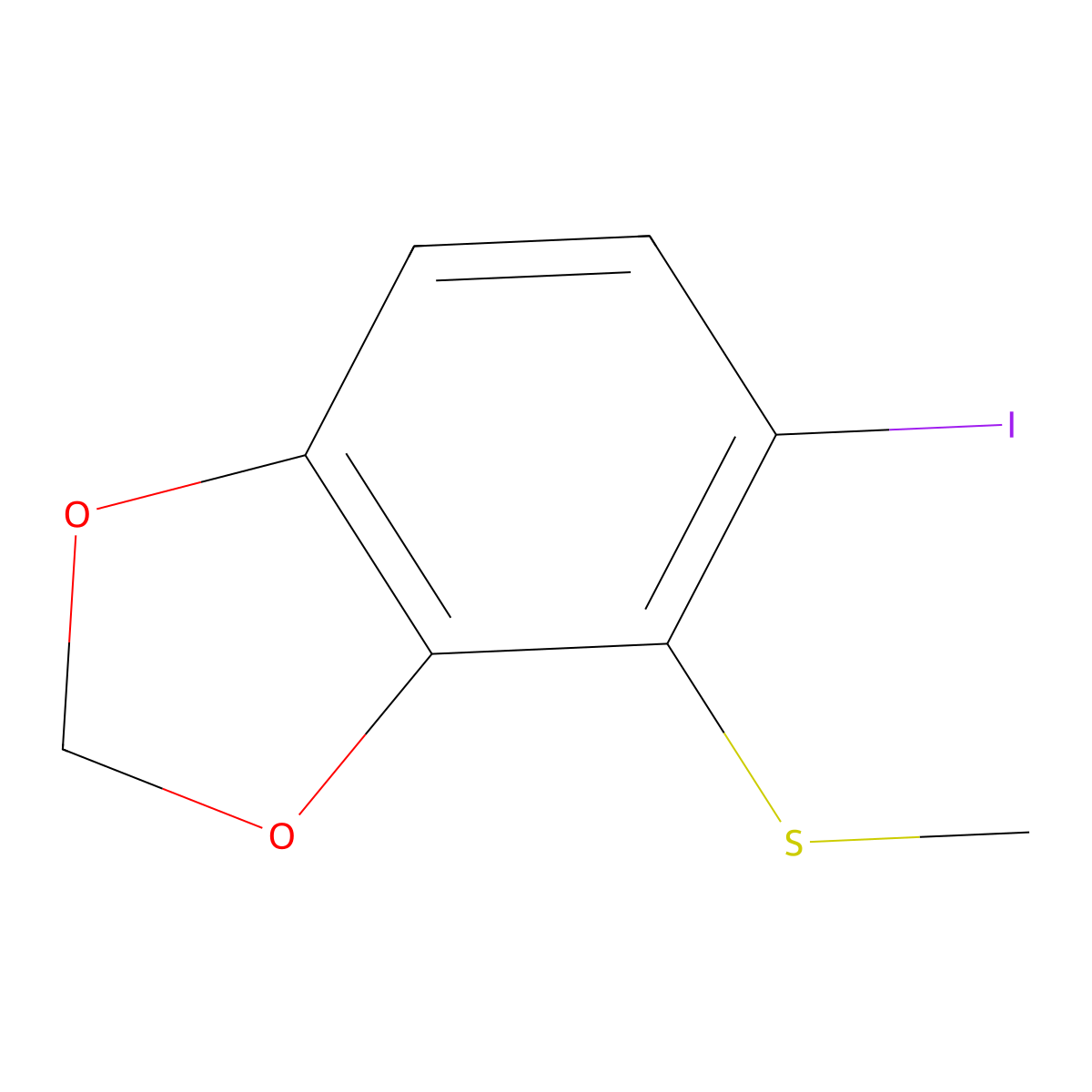 5-Iodo-4-(methylthio)benZo[d][1,3]dioxole molecular structure, CAS 2921878-24-0