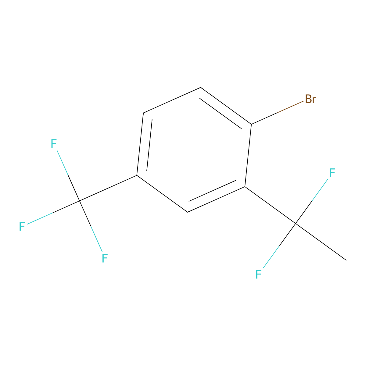 1-Bromo-2-(1,1-difluoroethyl)-4-(trifluoromethyl)benzene molecular structure, CAS 2921878-38-6