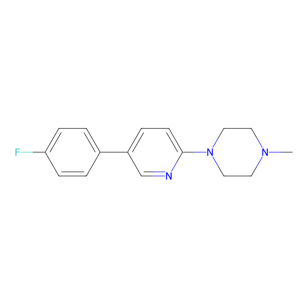 1-(5-(4-Fluorophenyl)pyridin-2-yl)-4-methylpiperazine molecular structure, CAS 2921878-52-4