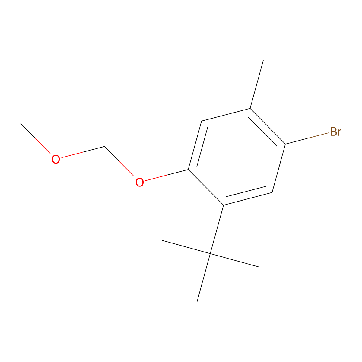 1-Bromo-5-(tert-butyl)-4-(methoxymethoxy)-2-methylbenzene molecular structure, CAS 2921879-29-8